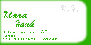 klara hauk business card